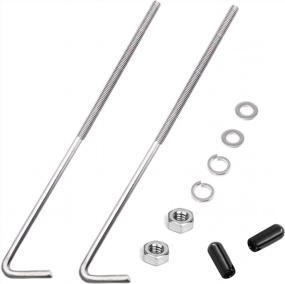 img 3 attached to Secure Your Battery With Tnisesm'S 8-Inch 304 Stainless Steel J Hook Hold Down Bolts