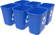 blue storex medium recycling basket 15x10.5x15 inches - case of 6 (stx00714u06c) logo