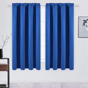 img 3 attached to 🌙 WONTEX Insulated Blackout Curtains - Room Darkening Curtains for Living Room and Bedroom – Set of 2 Panels – 52 x 45 inch – Royal Blue