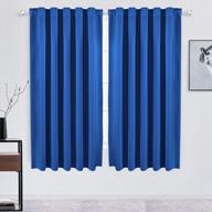 🌙 wontex insulated blackout curtains - room darkening curtains for living room and bedroom – set of 2 panels – 52 x 45 inch – royal blue логотип