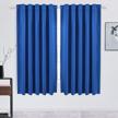 🌙 wontex insulated blackout curtains - room darkening curtains for living room and bedroom – set of 2 panels – 52 x 45 inch – royal blue logo