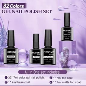 img 3 attached to Glitter Gel Nail Kit - JODSONE 32+3 Piece Soak Off Gel Polish Set For Salon-Quality DIY Manicures And Nail Art At Home