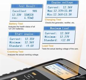 img 1 attached to 🚚 KZYEE KS20 Heavy Duty Truck Battery Tester with Digital Analyzer - 100-2000 CCA Automotive Load Tester for Vehicles, Trucks, Motorcycle - 24V, 12V Car Battery, Auto Cranking Charging System Test Scan Tool