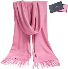 img 3 attached to LERDU Ladies Cashmere Fashion Winter Women's Accessories : Scarves & Wraps