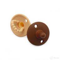 🍯 pure hunny pacifier: 100% medical grade silicone baby pacifier – newborn & up (brown & tan) logo