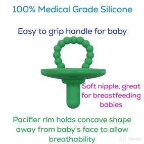 img 1 attached to 🍯 Pure Hunny Pacifier: 100% Medical Grade Silicone Baby Pacifier – Newborn & Up (Brown & Tan)