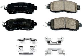 img 1 attached to 🔒 Power Stop Z17 Front Ceramic Brake Pads with Hardware - Model 17-1650