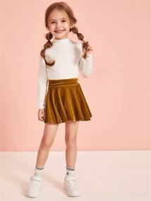 img 3 attached to GOOCHEER Infant Toddler Baby Girl Velvet Pleated Skirt: High Waist, Fall Warm Princess Skirt for Casual & Formal Wear