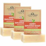 3-pack junipermist hippy smudge soap - cleans negative energy with real essential oils & pure ingredients from sedona blessing! logo