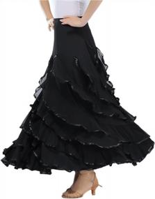 img 2 attached to Look Elegant At Your Next Ballroom Dance With The CISMARK Latin Swing Skirt!