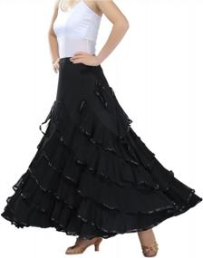 img 3 attached to Look Elegant At Your Next Ballroom Dance With The CISMARK Latin Swing Skirt!