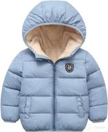 winter thick jacket for 1-7 years boys and girls - warm fleece fur lining, zipper, hooded, windproof coat outwear logo