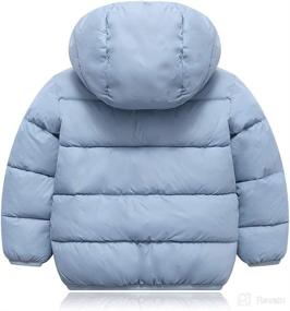 img 3 attached to Winter Thick Jacket for 1-7 Years Boys and Girls - Warm Fleece Fur Lining, Zipper, Hooded, Windproof Coat Outwear