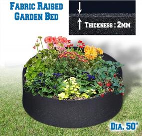 img 3 attached to Maximize Your Garden Growth With BenefitUSA Fabric Raised Planting Bed - 12-Inch Tall, 50-Inch Diameter Grow Bags