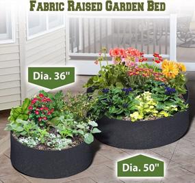 img 2 attached to Maximize Your Garden Growth With BenefitUSA Fabric Raised Planting Bed - 12-Inch Tall, 50-Inch Diameter Grow Bags