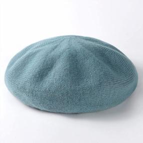 img 3 attached to French Wool Beret Hat For Women-Solid Color Classic Slouchy Knit Beanie Winter Warm Artist Painter Hat