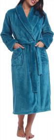 img 4 attached to Luxuriate In Comfort With Cherrydew Women'S Soft Fleece Bathrobe