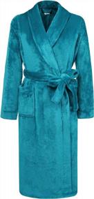 img 1 attached to Luxuriate In Comfort With Cherrydew Women'S Soft Fleece Bathrobe