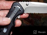 img 1 attached to Steinbrucke EDC Knife: 3.4'' Sandvik 14C28N Serrated Blade, G10 Aluminum Handle & Glass Breaker - Perfect Men Gift For Camping & Outdoor! review by Rick Turner