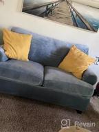 img 1 attached to Transform And Protect Your 2 Cushion Sofa With H.VERSAILTEX Thick Striped Velvet Stretch Sofa Covers - Soft, Stay-In-Place, And Stylish In Grey review by Tanya Gutierrez