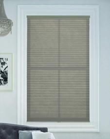 img 4 attached to Light Filtering Cordless Cellular Honeycomb Shade - 9/16" Single Cell, Sticks & Stones Design - 18" W X 48" H By BlindsAvenue