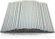 🥤 silver waterproof paper straws - biodegradable & eco-friendly disposable drinking straws (100-pack) logo