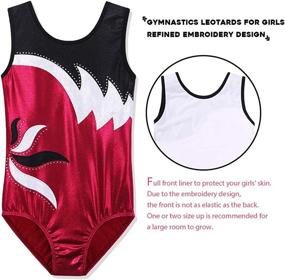 img 2 attached to BAOHULU Gymnastics Embroidery Practice Dancewear Girls' Clothing : Active