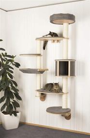 img 2 attached to 🐱 Ultimate Space-Saving Solution: Kerbl Dolomit Tofana Wall-Mounted Cat Tree