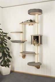 img 1 attached to 🐱 Ultimate Space-Saving Solution: Kerbl Dolomit Tofana Wall-Mounted Cat Tree