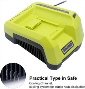 img 1 attached to 40V Rapid Charger Compatible With Ryobi Lithium-Ion Batteries: OP4026, OP40261, Etc.