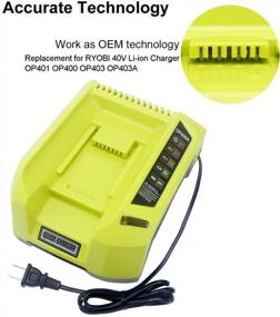 img 3 attached to 40V Rapid Charger Compatible With Ryobi Lithium-Ion Batteries: OP4026, OP40261, Etc.
