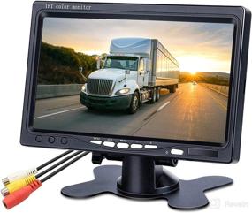 img 4 attached to 🚗 Enhance Your Vehicle Safety with B-Qtech 7 inch HD Vehicle Backup Camera Monitor - Rear View Reverse Color TFT LCD Display Screen for Car SUV Van Truck, V1/V2 Two Video Input, Power 12V/24V