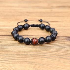 img 1 attached to Handcrafted Onyx Bracelet - Simple Beaded Matte Design By COAI