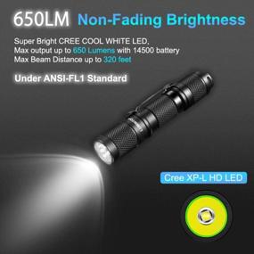 img 2 attached to LUMINTOP AA 2.0 EDC Flashlight Set - Pocket-Sized, Super Bright, Magnetic Tail, Rechargeable Battery, Waterproof Torch For Camping With 650 Lumens And 5 Modes Including Mode Memory