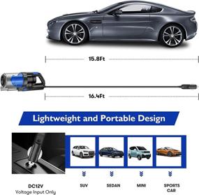 img 1 attached to 🚗 Introducing the Baucatlan Car Vacuum - Powerful Suction, Portable Cleaner for Deep Cleaning | 16.4 Ft Corded, 12V/150W/7500PA | Three-Layer HEPA Filter Included