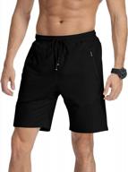 mlanm men's shorts casual fit drawstring summer beach shorts with elastic waist and zipper pockets logo