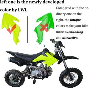 img 3 attached to Premium LWL CRF50 XR50 Plastic Fairing Body Kits | CRF50 SSR SDG Pit Dirt Motor Trail Bike | Vibrant Green & Black Color Combo