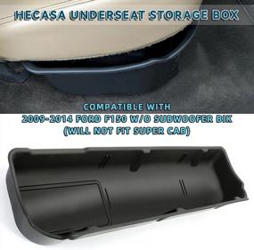 img 2 attached to 2009-2014 Ford F150 Crew Cab Ящик для хранения под сиденьем от HECASA - без сабвуфера, черный