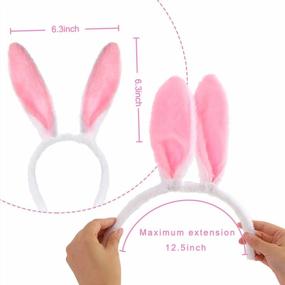 img 3 attached to Отправляйтесь в пасхальное веселье с набором из 4 повязок на голову LOVESTOWN'S Bunny Ears!