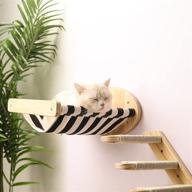 🐾 ultimate cat wall furniture: stair shelf, hammock perch, and climbing fun for large cats or kittens - sisal wall perches for scratching, playing, and relaxing logo