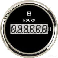 ⌛ bluerice 52mm 2" hour meter gauge with red backlight: waterproof & ideal for marine boats (9-32v) logo