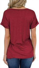 img 2 attached to Loose Casual Tee T-Shirt For Women: MIHOLL Short Sleeve V-Neck Top
