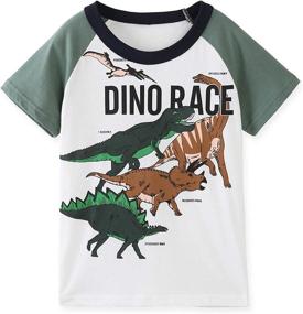 img 4 attached to 🦖 HowJoJo Dinosaur Graphic Boys' Cotton T-Shirts