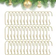 200pcs gold christmas ornament hooks metal wire hangers w/storage box for tree decor logo