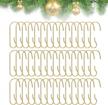 200pcs gold christmas ornament hooks metal wire hangers w/storage box for tree decor logo