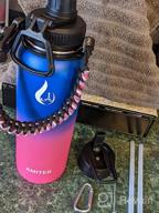 img 1 attached to AMITER Wide Mouth Water Bottle with Straw Lid & Handle, Vacuum Insulated Stainless Steel Flask 🚰 for Sports, Travel, BPA Free Leakproof Jug in Various Sizes - 22oz, 32oz, 40oz, 64oz, and 128oz review by Emanuel Frison