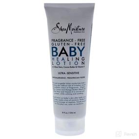 img 1 attached to SheaMoisture Ultra-Sensitive Healing Lotion: Fragrance-Free, Gluten-Free & Tear-Free (8 oz)