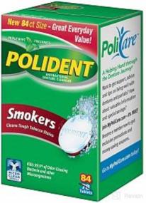 img 1 attached to Polident Smokers Antibacterial Denture Cleanser