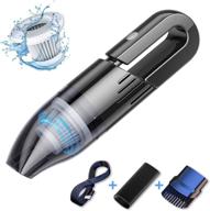 🔌 powerful cordless mini handheld vacuum cleaner - camfun cv01: 120w high power, 6kpa strong suction, quick charge - perfect for home, car, and pet hair cleaning - black logo