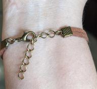 img 1 attached to Retro Bronze Fox Bracelet with Brown Rope Chain - Cute and Lovely Gift for Girlfriend, Lover and Friends by Joyplancraft review by Maria Aguillon